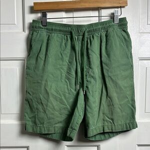 Daniel Hechter Lyocell Blend Chino Shorts Drawsting Mens Size Small Green $49